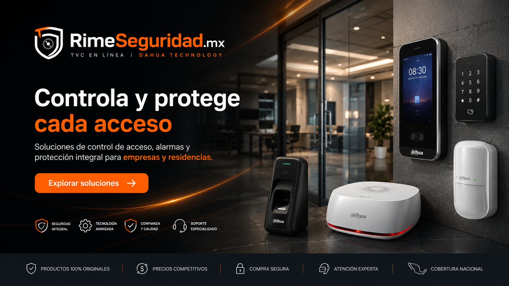 Control de Acceso y Alarmas · RimeSeguridad