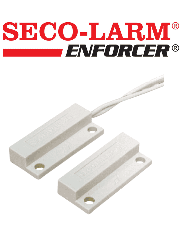 Seco-Larm SM205QW - Contacto Mini con montaje de tornillo o adhesivo. Gap 3/4 N.C BLANCO Compatible paneles DSC / RISCO / BOSCH