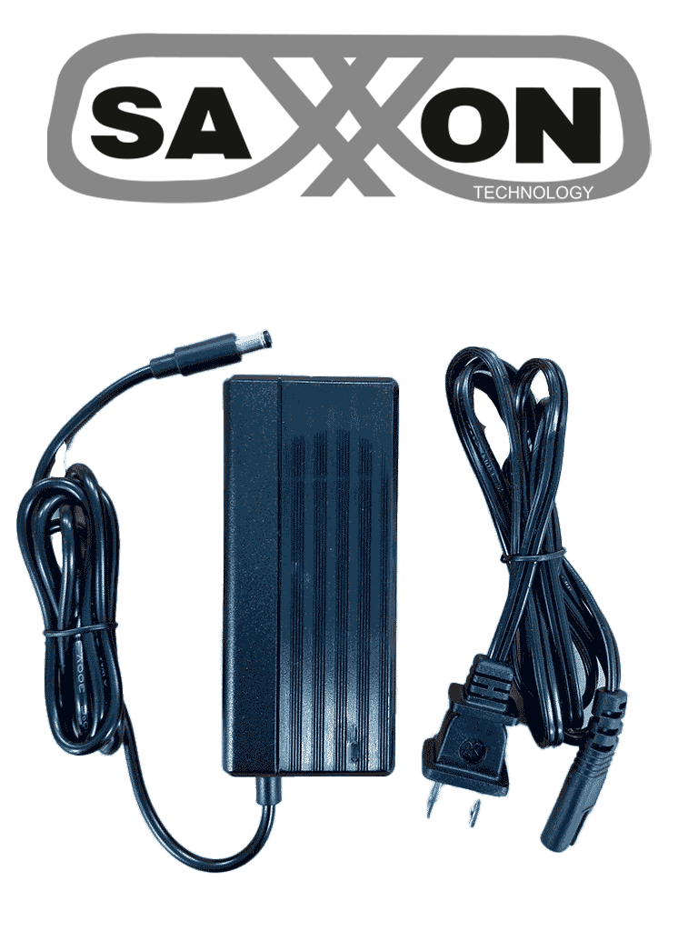 SAXXON KA3602A1203000P - Fuente de Poder Regulada / Alimentación 12 Vcc 3 Amper / Conector Macho / Voltaje de Entrada: 100-240V / Ideal para Cámaras de CCTV, Controles de Acceso y Asistencia /