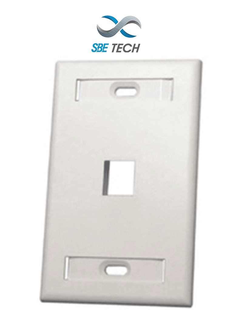 SBE TECH SBE-2517-1P-WT - Placa de pared de 1 puerto color blanco · SKU SBT1630001