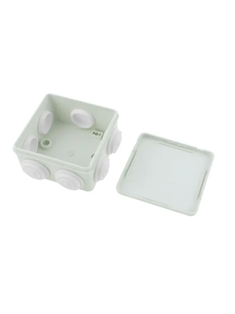 SAXXON PB085 - Caja de conexiones con 7 entradas / PVC libre de halógenos / Compatible con cámaras Bullet / Domo / Dimensiones 85 x 85 x 50 mm (Ancho x Alto x Fondo) / IP55