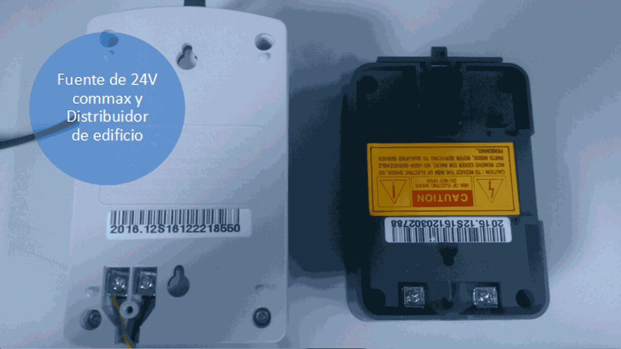 COMMAX RF2A - Fuente de alimentación 24V DC 1A distribuidores de piso y edificio de la línea departamental de videoporteros Modum y de audio