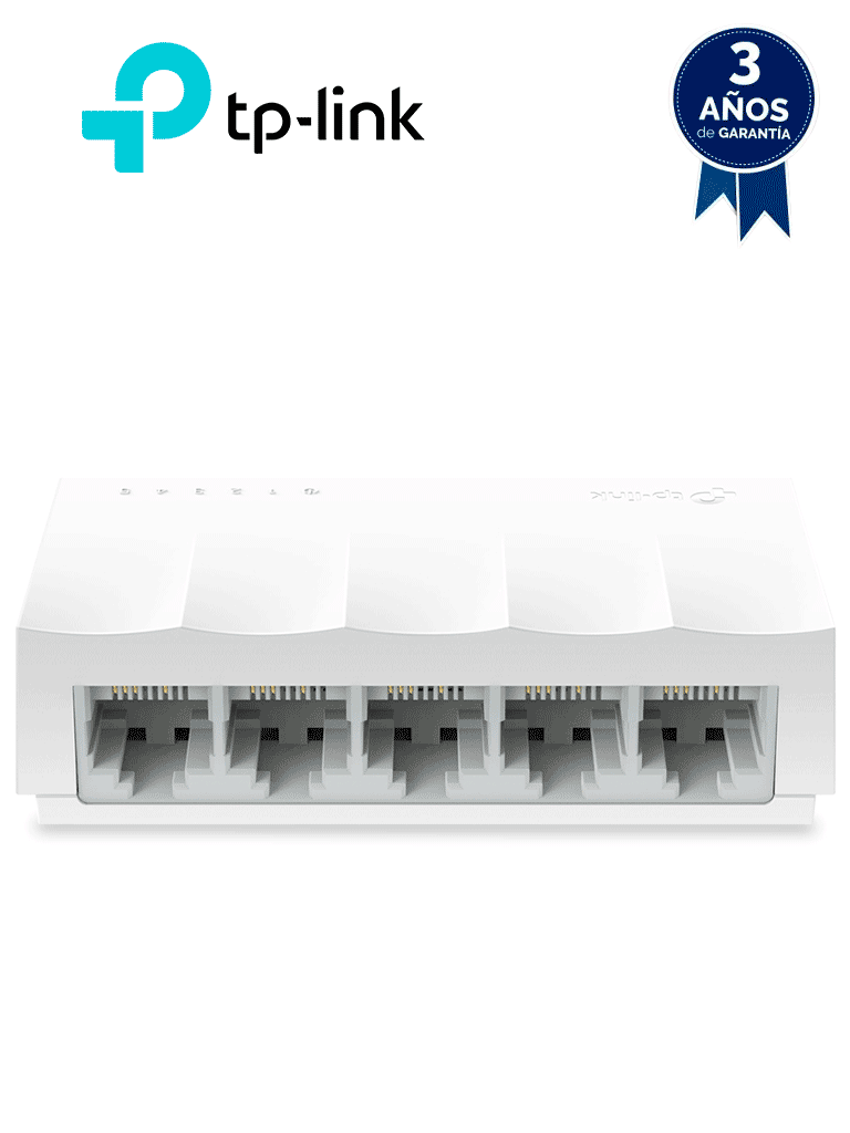 TP-LINK LS1005 - Switch Litewave no administrable de escritorio con 5 puertos fast ethernet RJ45 10/100Mbps. Diseño compacto y plug & play. — TP-Link · SKU TPL3700001