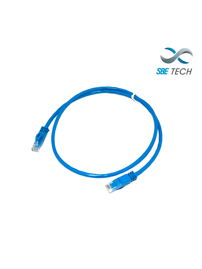 SBE TECH SBE-PCC61.0M-BL - Patch cord Cat 6 color azul de 1 metros/ Bota inyectada y moldeada