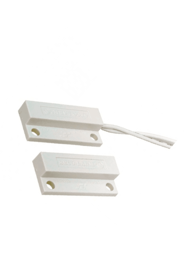 Seco-Larm SM205QW - Contacto Mini con montaje de tornillo o adhesivo. Gap 3/4 N.C BLANCO Compatible paneles DSC / RISCO / BOSCH
