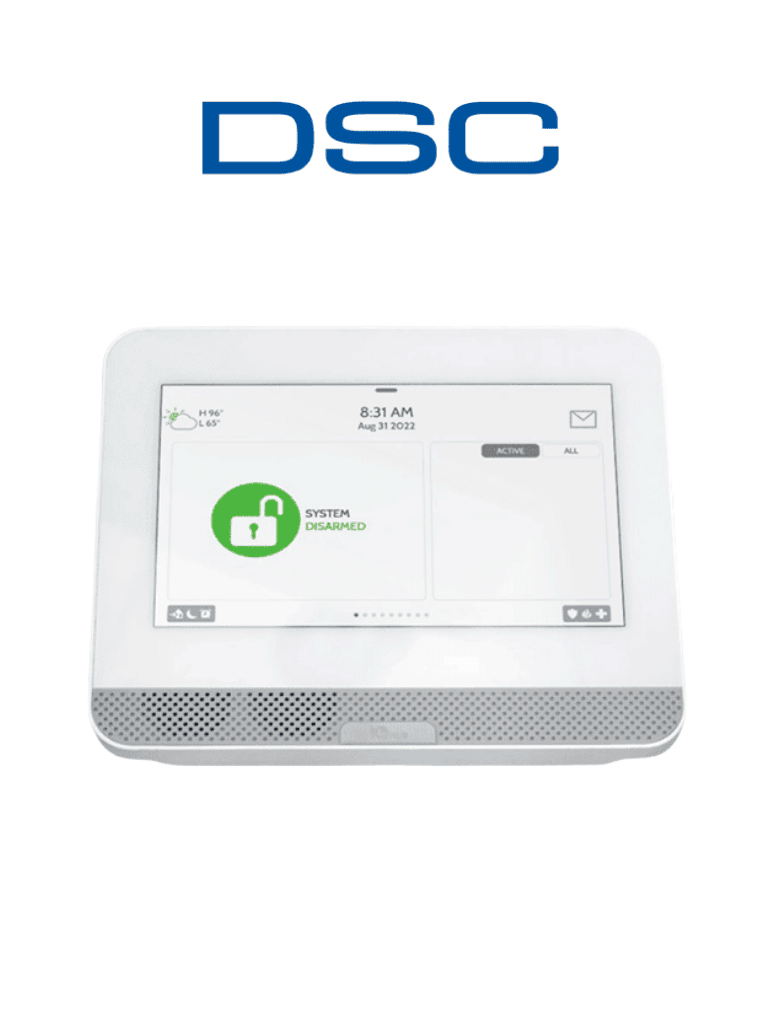 QOLSYS IQ4HUB PACK - Paquete que contiene Sistema de Alarma IQ HUB ALARM.COM autocontenido , con pantalla táctil de 7", Power G 915 Mhz  1 sensor PIR inalámbrico PGP9914 y 2 sensores magnéticos inalámbricos PG9303