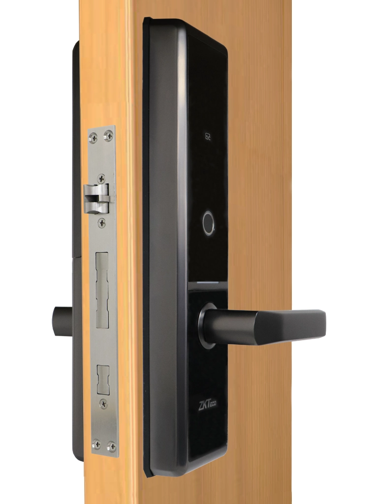 ZKTECO TL300B - Cerradura Inteligente con Bluetooth, Capacidad para 100 Huellas Dactilares, 100 Tarjetas y 100 Contraseñas, Compatible con Puertas Izquierdas y Derechas