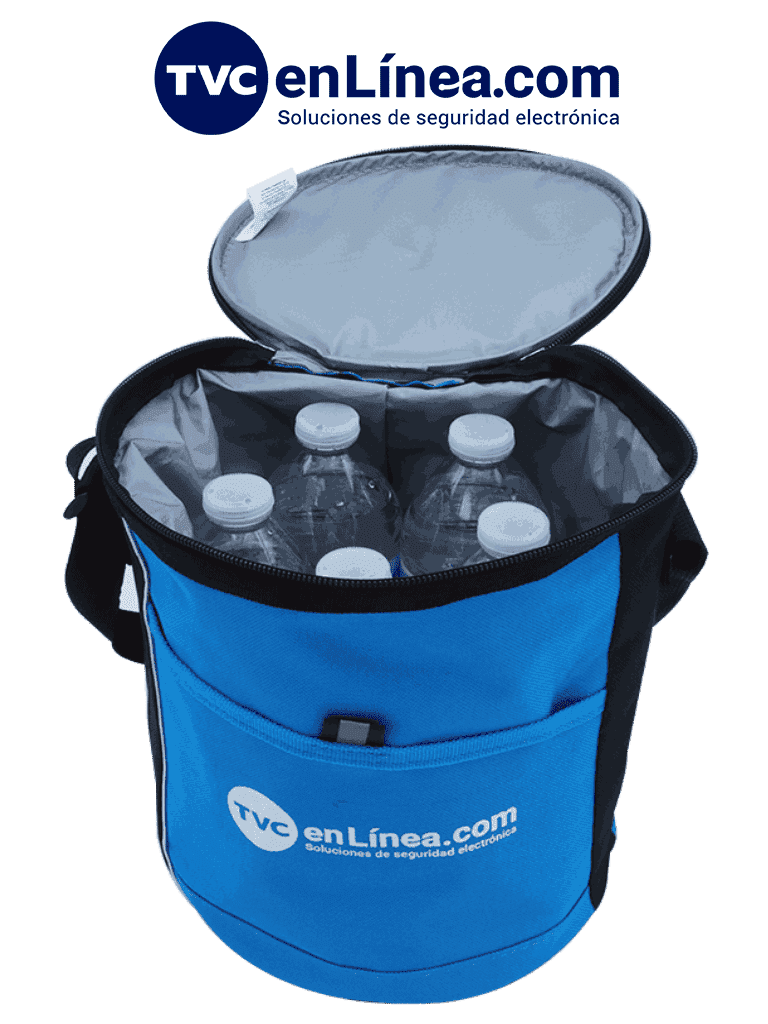 TVC HIELERATVC - Hielera Portatil/ Con logotipo de TVC/ Color Azul/ Impermeable/ Promocional/