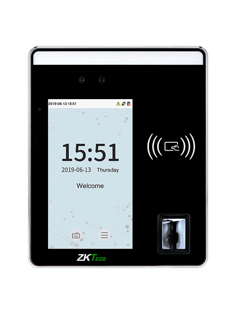 ZKTECO SpeedfaceH5L - Terminal de Control de Acceso y Asistencia/ 6000 Rostros/ 10000 Tarjetas o QR/ 6000 Huellas/ 3000 Palmas/ Pantalla Touch de 5/ Reconocimiento a 2m/ Serie Visible Light/ TCP/IP