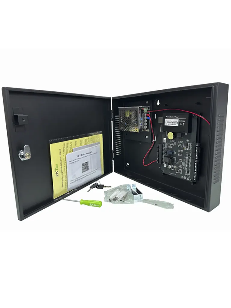 ZKTECO C3100Plus Package B - Panel de control de acceso RFID, 1 puerta, 2 vías, capacidad para 100,000 usuarios y tarjetas, capacidad de código QR, Push SDK