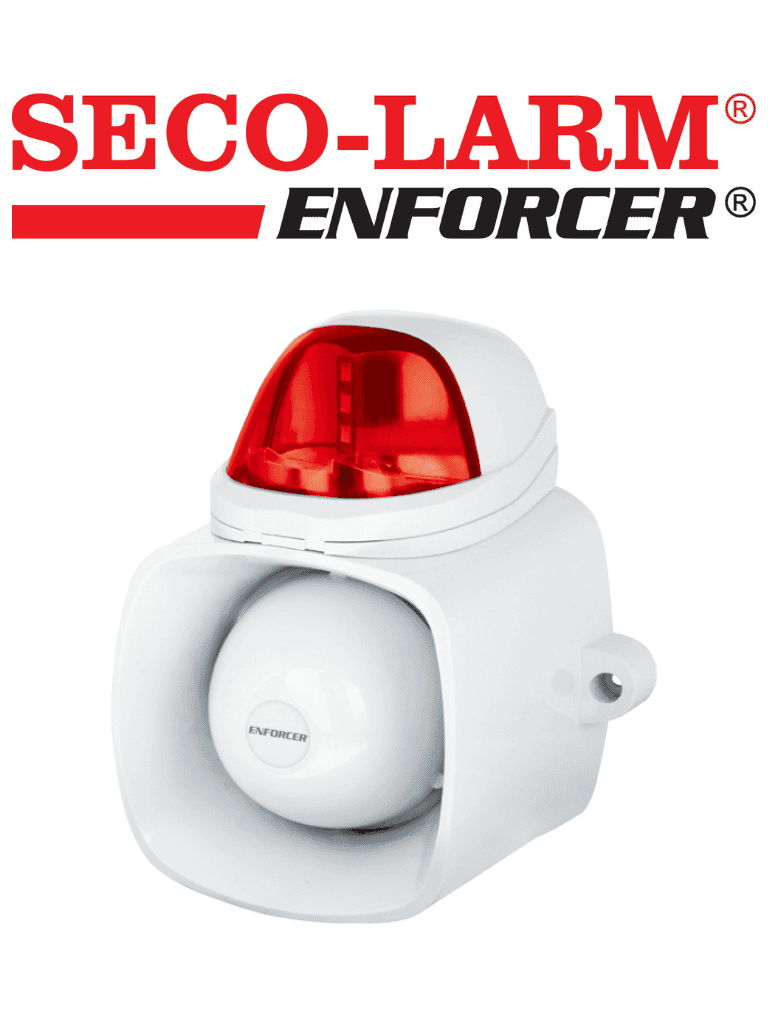 Seco-Larm SH816SSQR- Sirena con estrobo con opción para uso de voceo — SECO-LARM · SKU SEC1190008