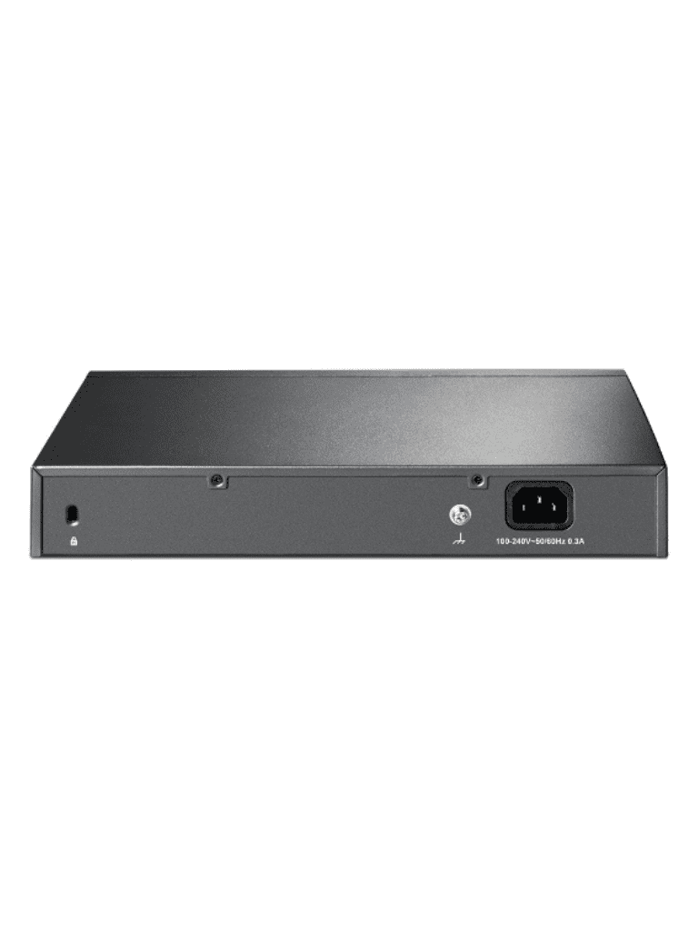 TP-LINK TL-SF1016DS - Switch no administrable con 16 puertos Fast Ethernet, diseñado para montaje en rack o en escritorio.