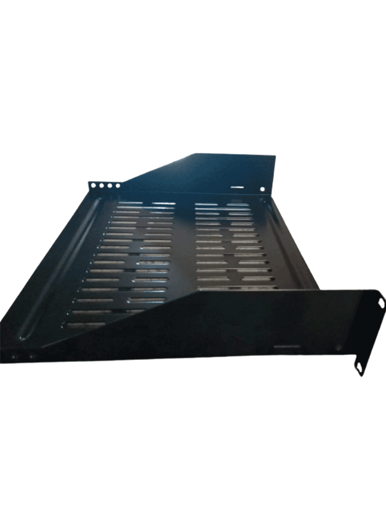 SAXXON 70140204-  Charola ventilada para monitor, 19" (48.26 cm) ancho x 14" (35.56 cm) profundidad, 2 UR, soporta 22 kg, acero.