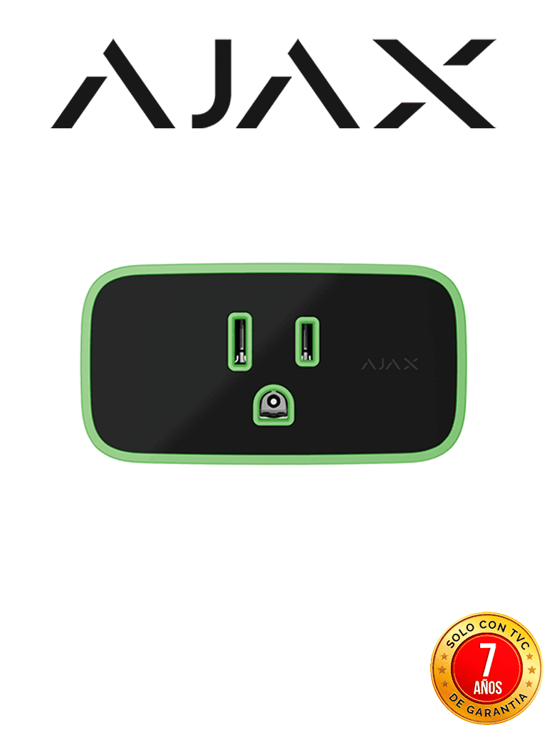 AJAX Socket - Enchufe inteligente e inalámbrico con monitor de consumo eléctrico color negro. — Ajax Systems · SKU AJX1220006