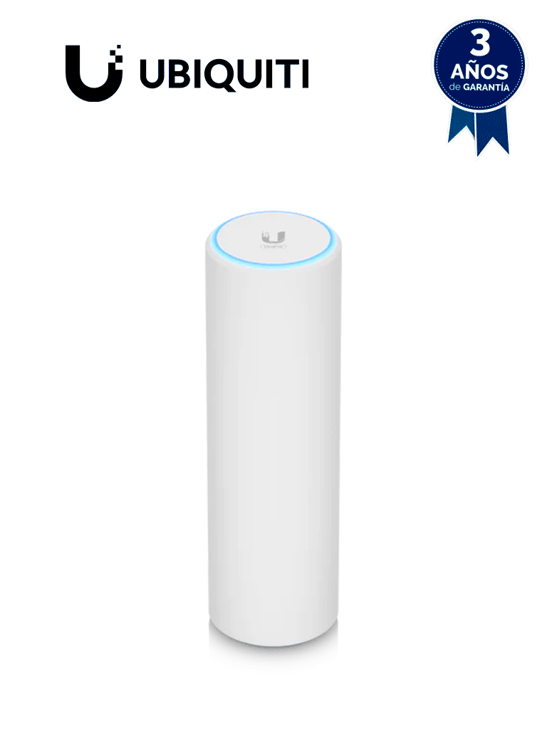 UBIQUITI U6-MESH - Punto de acceso WiFi 6 PRO, MU-MIMO 4x4 dual band 802.11ax para interior y exterior, con velocidad de hasta 4.8Gbps en 5GHz, tecnología Mesh, sin Zonas Muertas Wifi, 300 clientes,IPX5, Portal (Montaje Poste Incluido) — UniFi · SKU UBI1740001