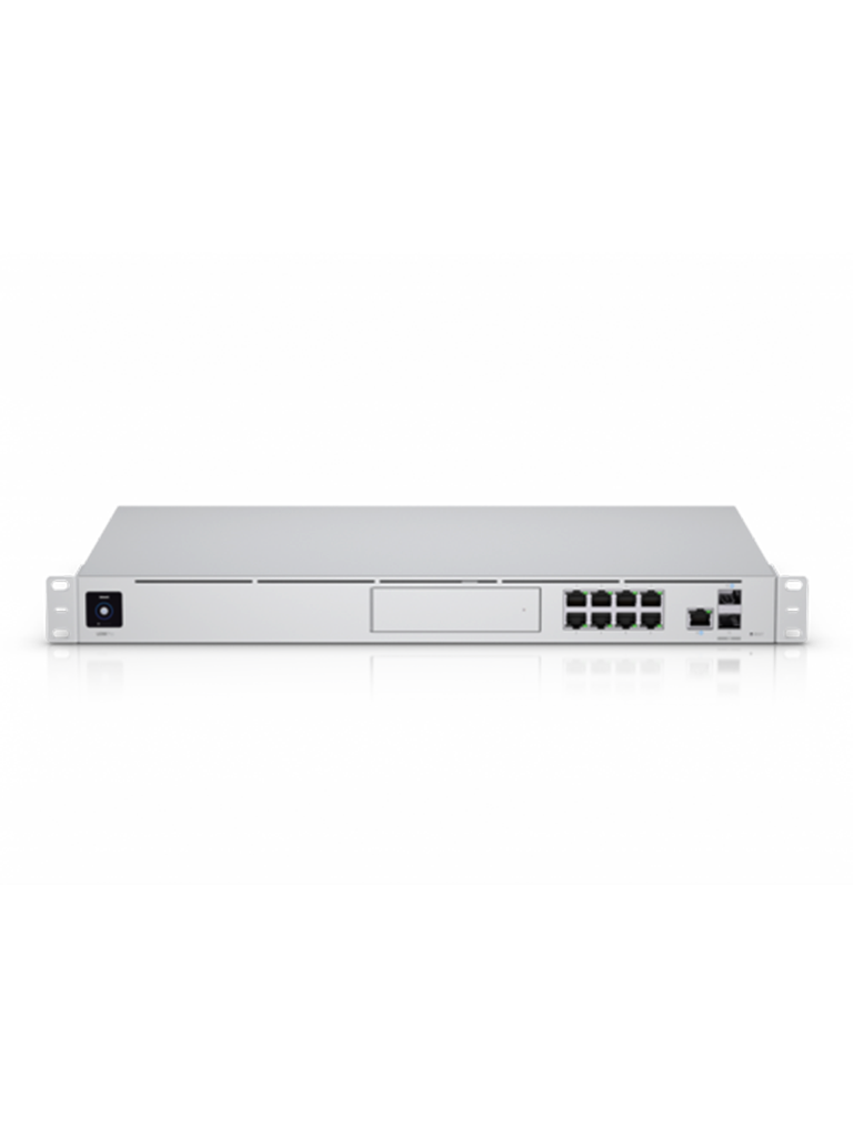 UBIQUITI UDM-PRO - UniFi Dream Machine Pro con 1 puerto WAN 10G SFP+, switch de 8 puertos Gigabit RJ45 y bahía para dis  duro de 3.5", en formato 1UR.