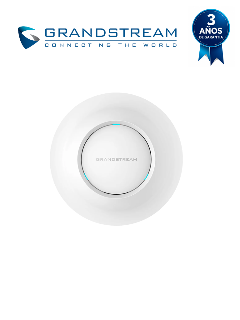 GRANDSTREAM GWN7605 - Punto de Acceso Wi-Fi 5 802.11ac Wave 2/ MU-MIMO 2x2:2 doble banda/ Hasta 1.27 Gbps/ 100+ usuarios concurrentes/ 2 puertos Gigabit PoE/PoE+/ Mesh, portal cautivo y roaming 802.11k/v/r/ Secure Boot/ Gestión gratuita GWN.Cloud