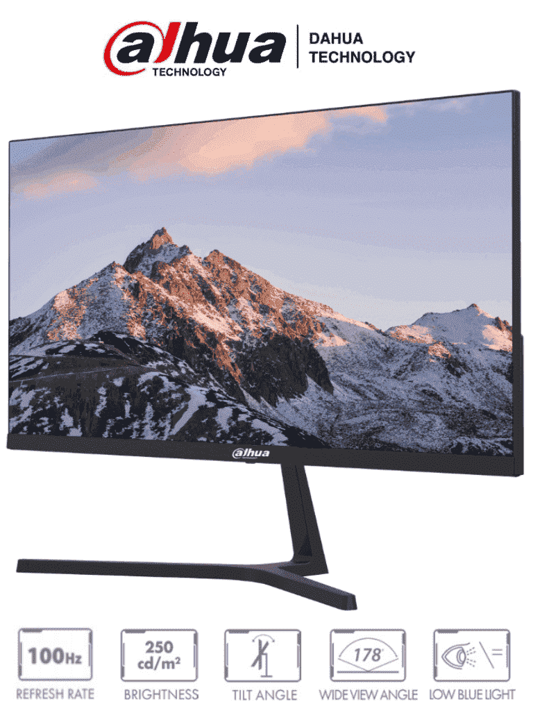 DAHUA DHI-LM27-B200S Monitor de 27 Pulgadas/ Full HD/ Especial para Videovigilancia/ Ideal para trabajo 24/7/ Marco Ultra Delgado/ Angulo de 178 Grados de Visualización/ Entrada HDMI&VGA/ VESA/ Bajo consumo de energía