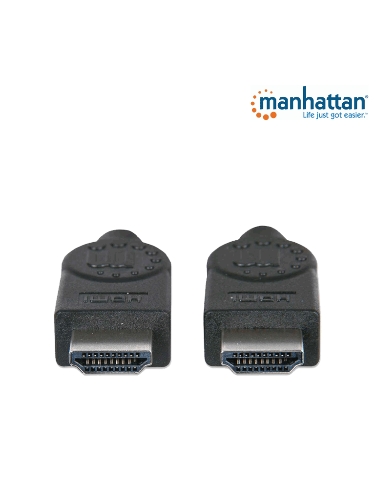 MANHATTAN 306119- Cable HDMI de Alta Velocidad de 1.8 Metros/ Resolución 4k@30Hz/ Soporta 3D/ HDMI Macho a Macho/ Soporta Canal de Retorno de Audio (ARC)/ Blindado para Reducir Interferencia/
