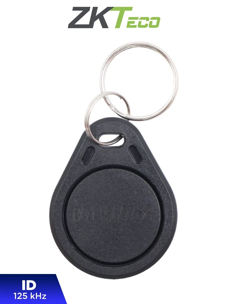ZKTECO TAG03ID - Bolsa con 100 Llaveros ID con Frecuencia de 125 kHz, con Folio Grabado, Color Negro — ZKTeco · SKU ZKT069012