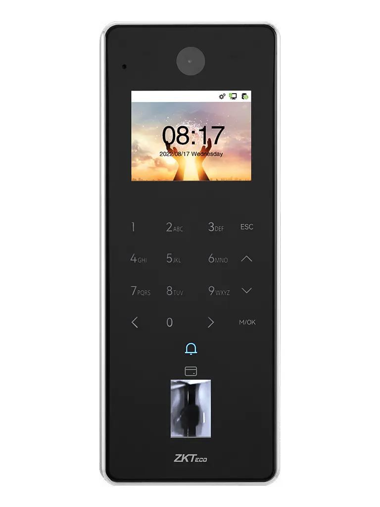 ZKTECO F35 - Control de Acceso o Asistencia con Huella Digital BioID+ (10,000), Tarjeta ID 125 kHz (10,000), Registro de 500,000 Eventos, Conexión Ethernet y WiFi / IP65