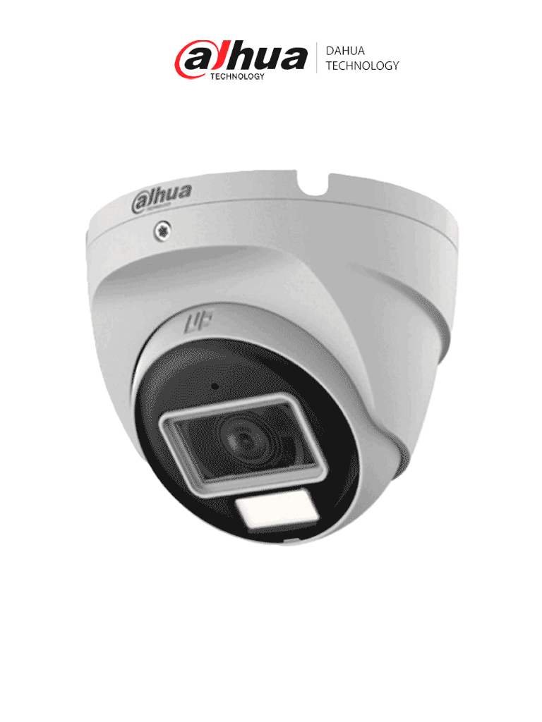 DAHUA DH-HAC-T2A51N-U-IL-A- Cámara Domo 5 MP Serie Cooper/ Lente 2.8 mm con Apertura de Hasta 100°/ Iluminación Dual Inteligente/ Micrófono Integrado/Iluminación de Hasta 30Mts IR + 20Mts Luz Calida/Metal/IP67/Para Exterior