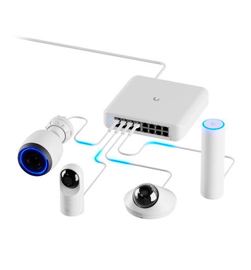UBIQUITI USW-LITE-16-POE - Switch UniFi Lite, PoE administrable, con 16 puertos 10/100/1000 Mbps y 8 puertos 802.3af/at, con un presupuesto PoE de 45W