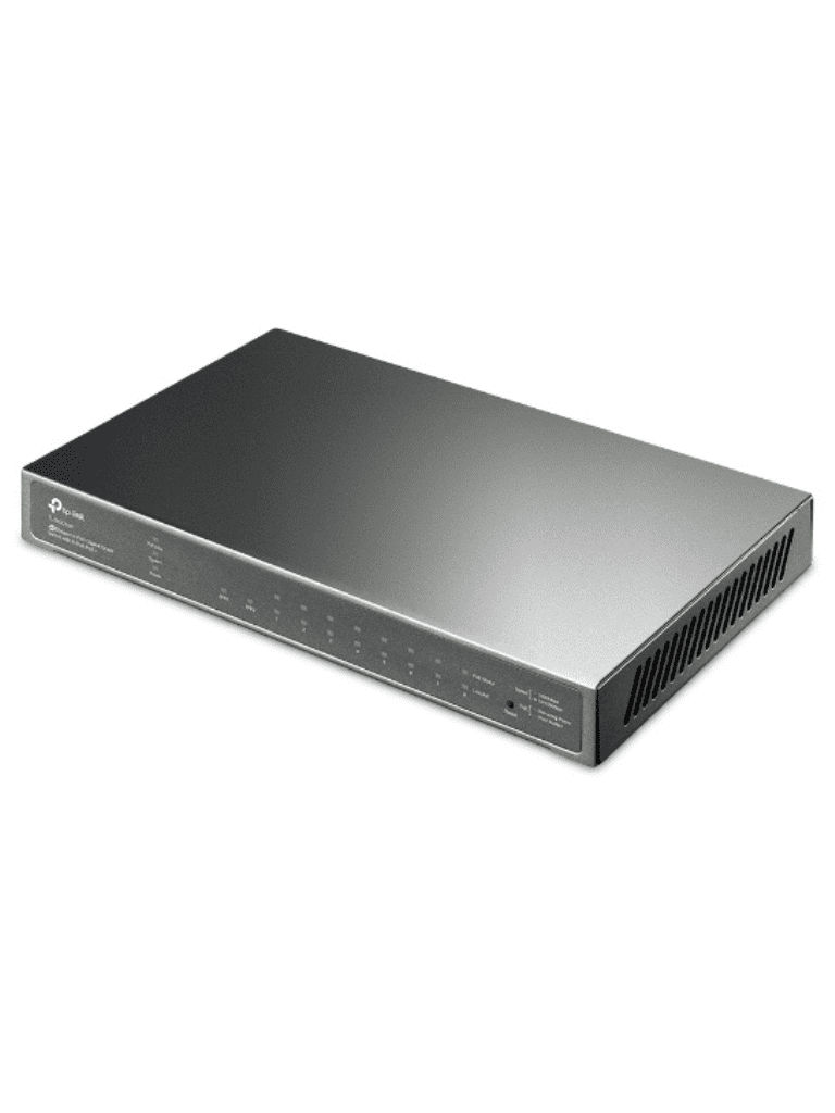 TP-LINK TL-SG2210P - Switch PoE JetStream SDN administrable con 8 puertos 10/100/1000 Mbps y 2 puertos SFP, además de 8 puertos PoE con un presupuesto total de 61W. Ofrece administración centralizada a través de OMADA SDN.
