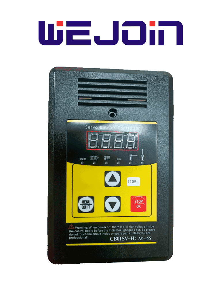WEJOIN WJBCP04 - Panel de Control para Barrera Vehicular con Servo Motor de 1 a 6Segundos · SKU WJN0990001