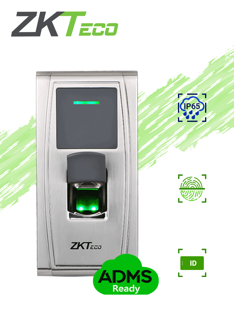 ZKTECO MA300 - Control de Acceso y Asistencia / 1,500 Huellas / 10,000 Tarjetas ID / 100,000 Registros / TCPIP / IP65 — ZKTeco · SKU 75019