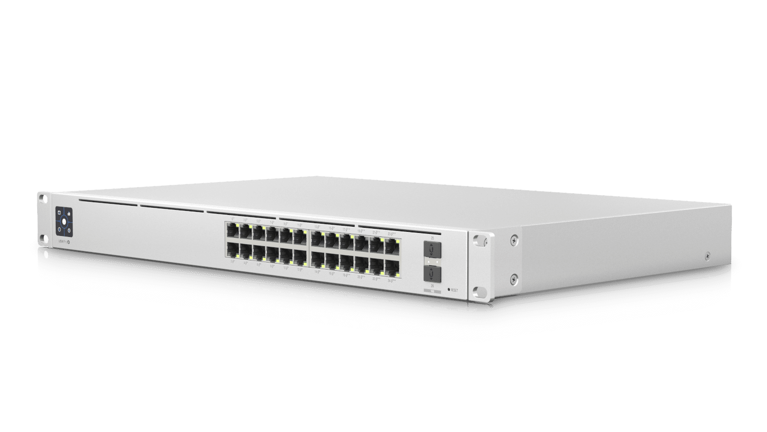 UBIQUITI USW-PRO-24-POE  - UniFi Switch Gigabit PoE PRO con 24 puertos PoE Gigabit Ethernet, 2 puertos SFP+, 400W de potencia PoE, pantalla informativa, compatible con PoE at y PoE bt.
