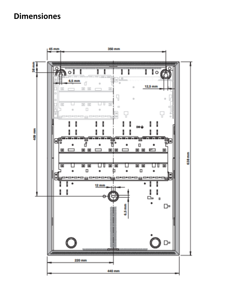 BOSCH F_HCP0006A - Carcasa de Central Modular para 6 Modulos / Soporte de Pared / AVENAR