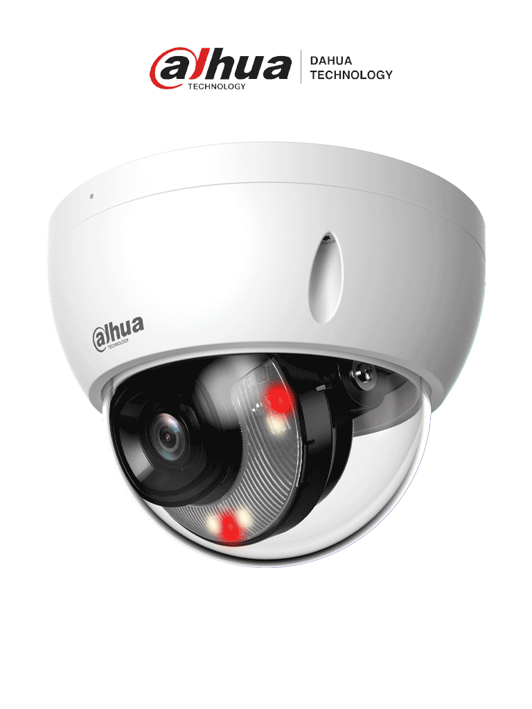 DAHUA DH-IPC-HDBW2649EP-S-IL - Camara IP Domo Antivandalica de 6 Megapixeles/ Lente de 2.8mm/ 30 Metros de Iluminador Dual Inteligente+Full Color/ SMD Plus/ Protección Perimetral avanzada/ Micrófono Integrado/ IP67/ IK10 Ranura para MicroSD/ — Dahua Technology · SKU DHT0040145