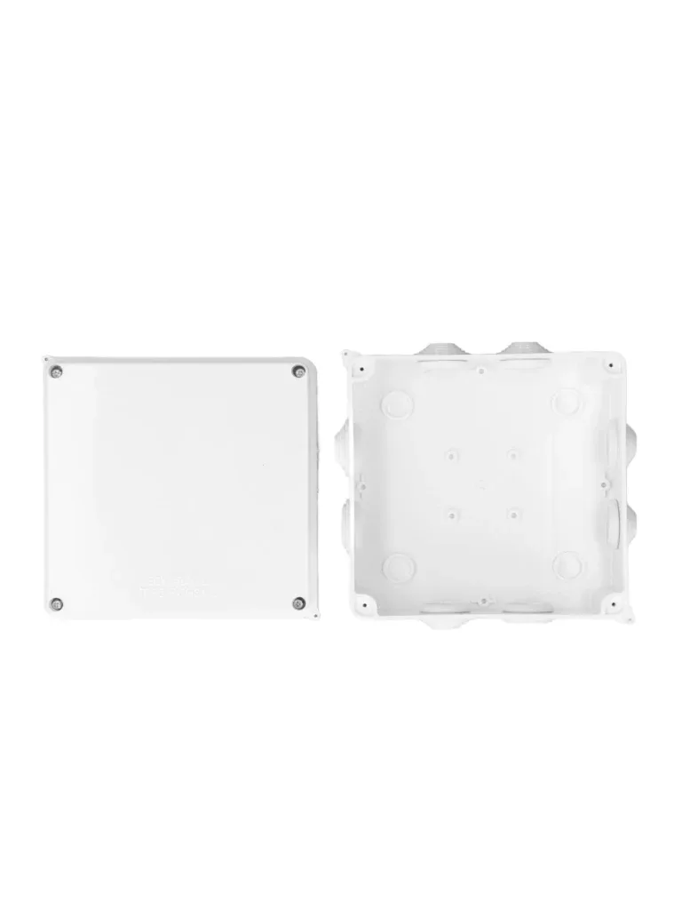 SAXXON PB150 - Caja de conexiones con 8 entradas / PVC libre de halógenos / Compatible con cámaras Bullet / Domo / Dimensiones 150 x 150 x 70 mm (Ancho x Alto x Fondo) / IP55