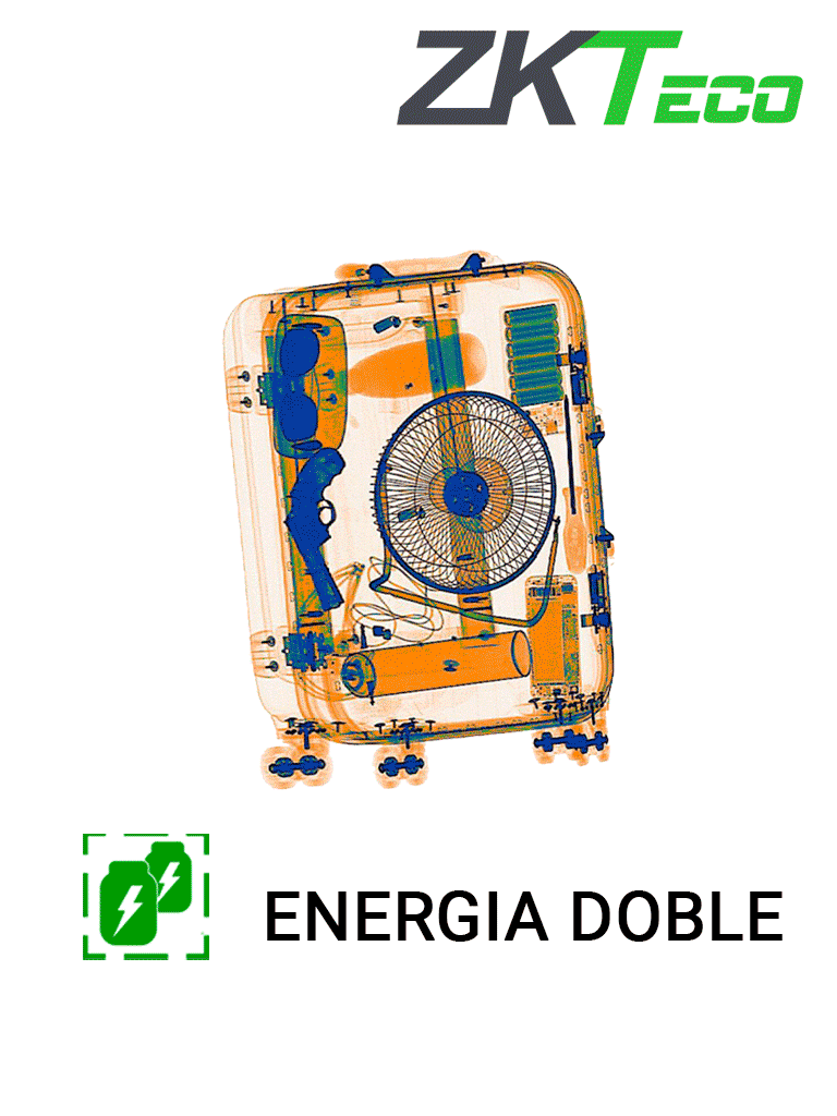 ZKTECO ZKX5030A - Máquina de Rayos X con energía simple, túnel para equipaje de 50 x 30 cm y capacitación en sitio incluida.
