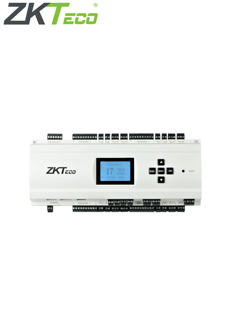 ZKTECO EC10 - Panel para Control de Elevadores / 10 Pisos / 3,000 Huellas / 30,000 Tarjetas / No incluye Fuente / Compatible solo con Software Biosecurity / — ZKTeco · SKU ZKT065001