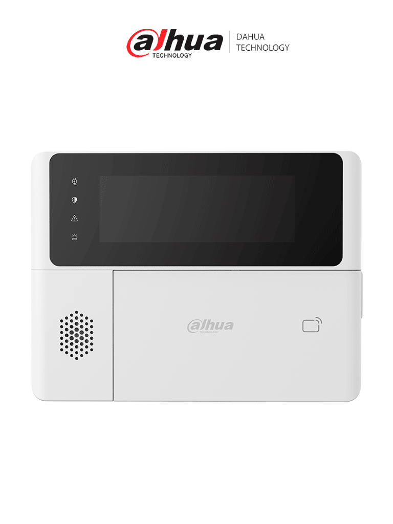 DAHUA DHI-ARK30C-RW2 - Teclado inalámbrico para interior, Botones físicos, Armado y desarmado a través de PIN o tarjeta IC/desfire, Alarmas: médica, fuego y emergencia, App DMSS, Frecuencia 433 MHz, Tecnología: AirShield, Compatible únicamente con HUB 2.0