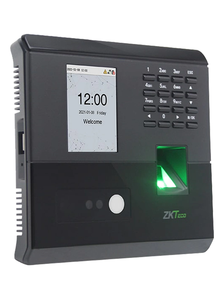 ZKTECO MB10VL - Control de Asistencia y Acceso Básico Visible Light con Autenticación Facial (100 rostros), Huella Digital BioID (500), Registro de 50,000 Eventos, Conexión TCP/IP y SSR (Reporte en Hoja de Cálculo Mediante USB)