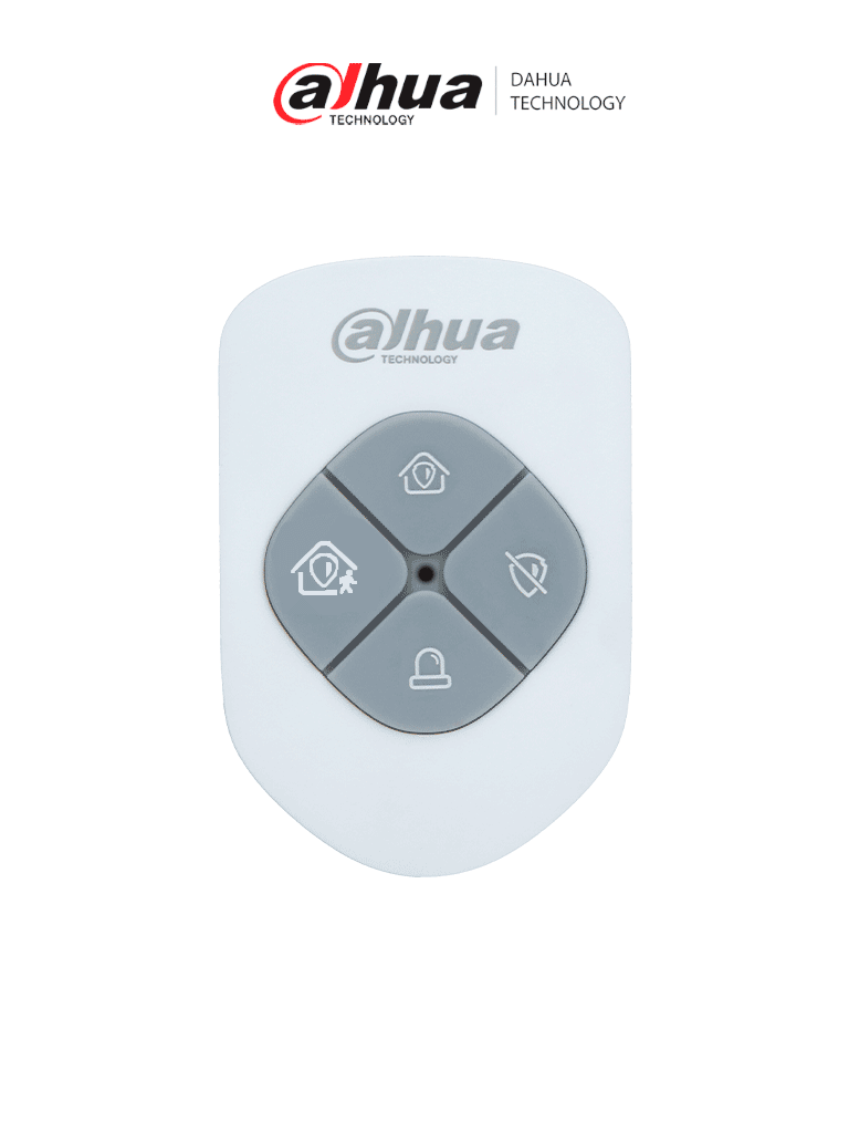 DAHUA DHI-ARA24-W2(915) - Control Remoto Tipo Llavero de 4 Botones, Compatible con el HUB 2.0 de 915 MHz, Armado - Desarmado - En Casa - Emergencia, Función de Salto de Frecuencia, Led Indicador de Estado Color Rojo o Verde, Airshield