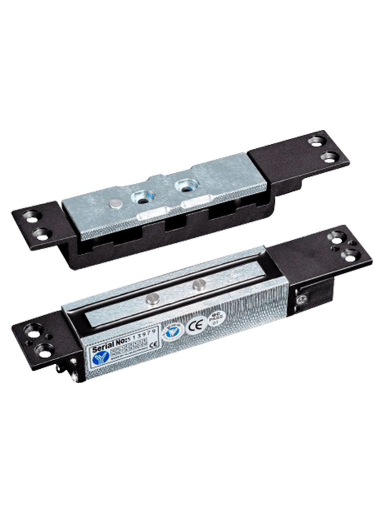 YLI YM2400SL - Cerradura Magnética 1000 Kg (2200Lbs) de Fuerza de Sujeción, Indicador LED, Retardo de Tiempo Ajustable y Voltaje Dual 12V