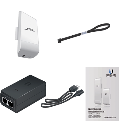 UBIQUITI NANOSTATION LOCOM2 - Radio con antena integrada Airmax 2.4GHz para uso en exteriores con tecnología MIMO. Cuenta con un panel de antena de 8 dBi y una potencia de transmisión de 23 dBm, ofrece un rendimiento de hasta 150 Mbp