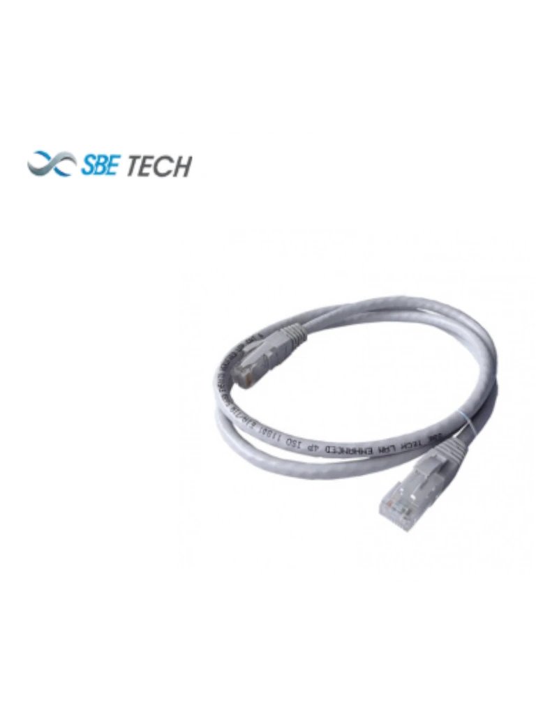 SBE TECH SBE-PCC6U5.0M GY- Patch cord CAT 6 certificable/ 5 Metros/ Color gris/ Bota inyectada
