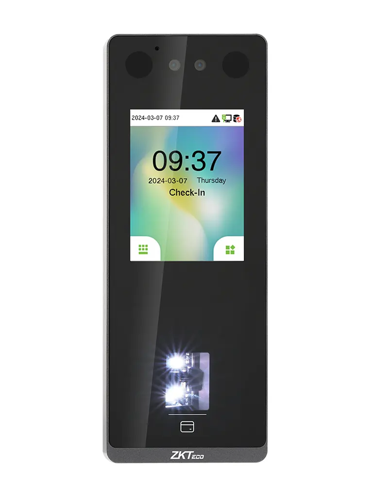 ZKTECO SenseFace3A -  Control de Acceso para 3,000 rostros / 6,000 huellas / 6,000 tarjetas 125KHz / TCP/IP / IP65 / 1 Relevador / Compatible con Software Gratuito ZKBio Zlink