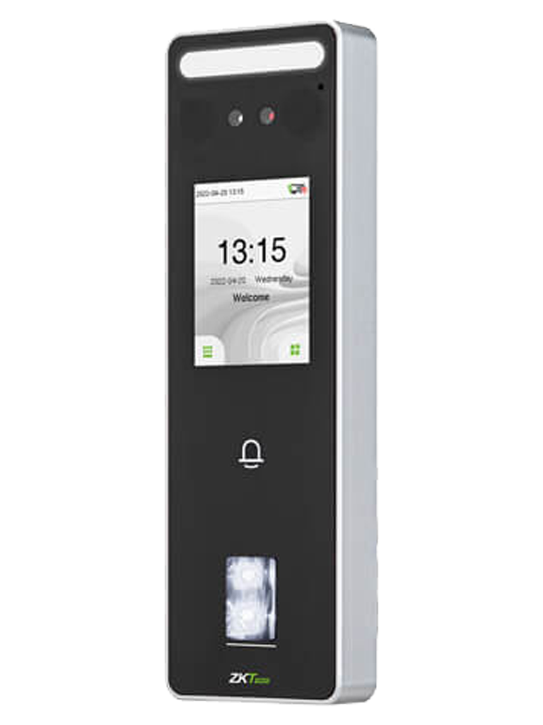 ZKTECO SpeedFaceV3L - Control de Acceso y Asistencia Visible Light con Autenticación Facial (500 Rostros), Huella Digital BioID+ (3000), Registro de 200,000 Eventos, IP65 y Conectividad TCP/IP