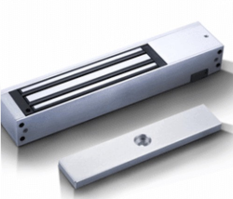 ZKTECO LM120PAK - Paquete de contrachapa magnética de 120 kg, voltaje de 12VDC incluye soporte ZL para su instalación, compatible para puertas de madera y metal