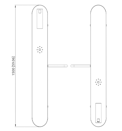 DAHUA ASGB521H-D - Swing Barrier Media para exterior/ 1 Carril/ Motor Electrico CD/ Acero Inoxidable/ Puerto RS232/ Soporta Conteo de Entrada y Salida/ 20personas x minuto/ Entrada de Alarma de Incendio para desbloqueo/