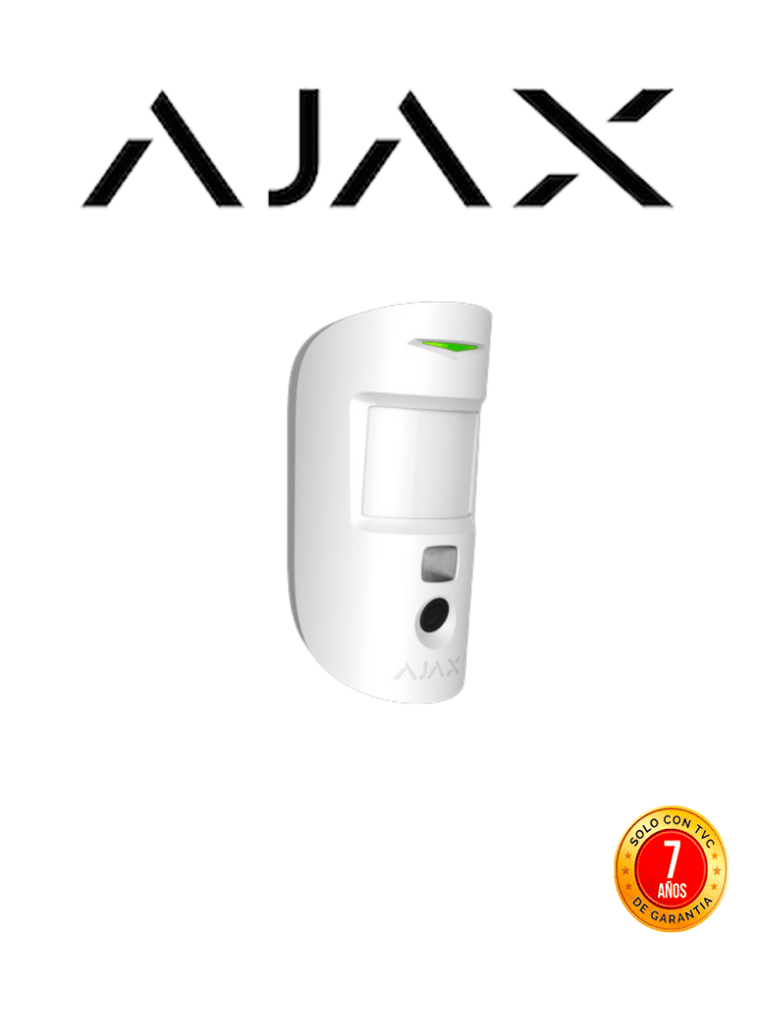 AJAX MotionCam W (PhOD) - Detector de movimiento con Verificación fotográfica y con la función de mandar imágenes sobre demanda. Color Blanco