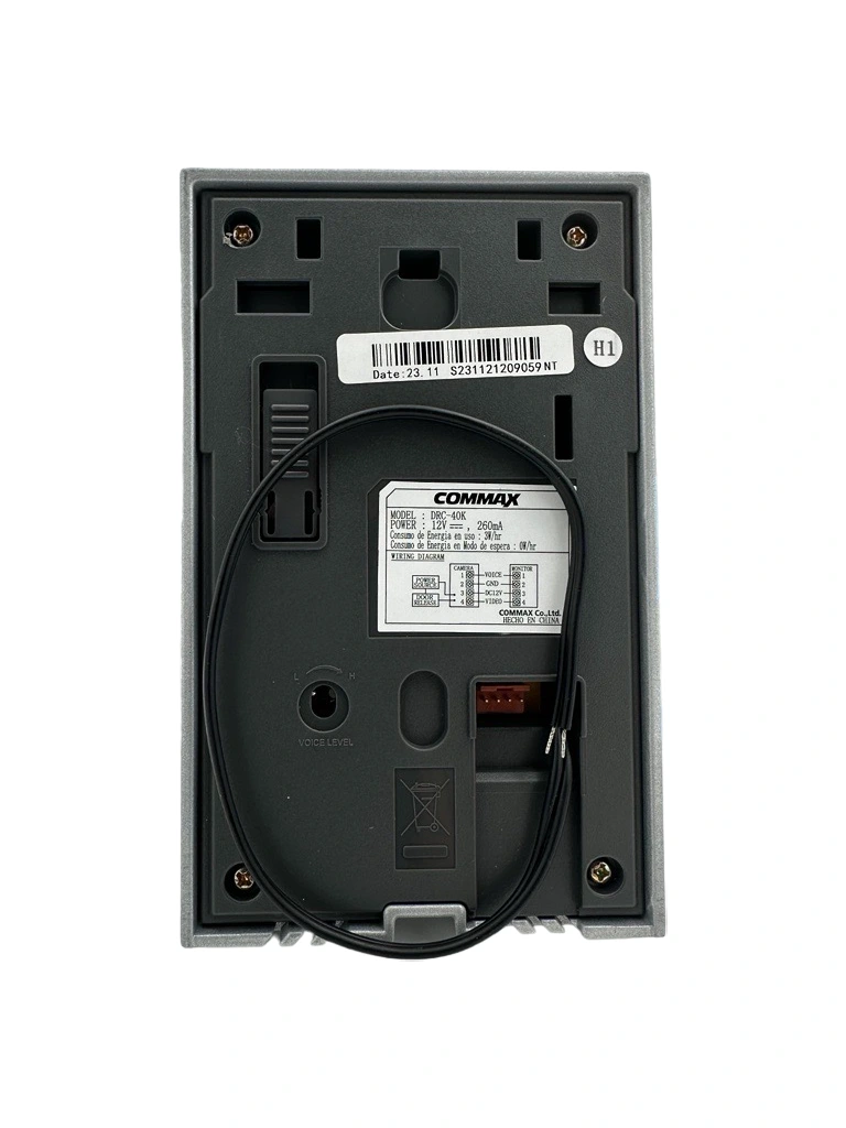 COMMAX DRC40K - Frente de Calle para Videoportero con Cámara 960H y Sensor de Luz, Volumen Ajustable, Soporta 2 Monitores COMMAX