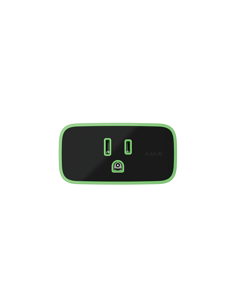 AJAX Socket - Enchufe inteligente e inalámbrico con monitor de consumo eléctrico color negro.