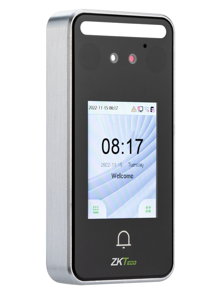 ZKTECO SpeedFaceV3LITE - Control de Acceso y Asistencia Visible Light con Autenticación Facial (500 Rostros), Tarjeta ID 125 KHz (3000), Registro de 200,000 Eventos, IP65 y Conectividad TCP/IP